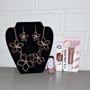 BUYERS GIVAWAY! 🎁 Necklace & Earring Set, Lip Gloss, Polish & Perfume Roll-On!